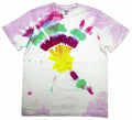 TIE DYE FLOWER DESIGN vintage t shirt hippie 100% cotton Small floral