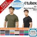 🔥 Tultex Men Poly-rich ringspun T-shirt Short Sleeve Top Up To 4XL 241