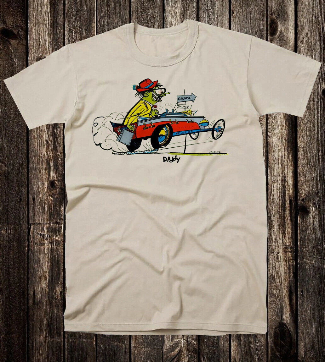 Retro Tee T Shirt Hot Rod Drag Race Racing Weird Oh Weirdo Daddy
