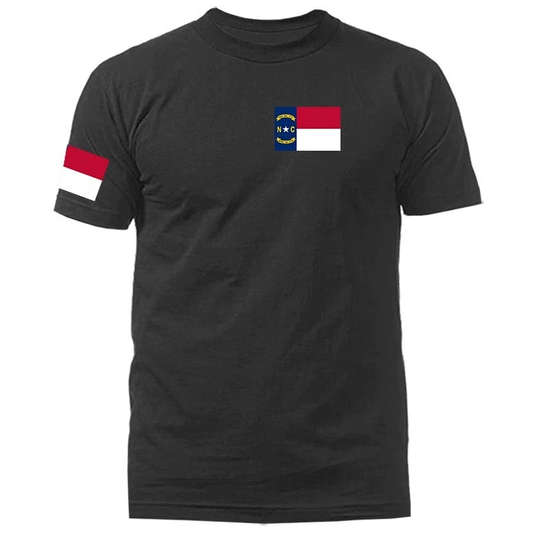 State of North Carolina Flag Crest Graphic T-shirt