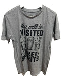 Crew Neck Gray Beer You will be visited three Sprits Top T Shirt Unisex M NEW