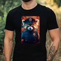 Mens Red Panda Policeman Print Cotton T-Shirt Size XS to 5XL