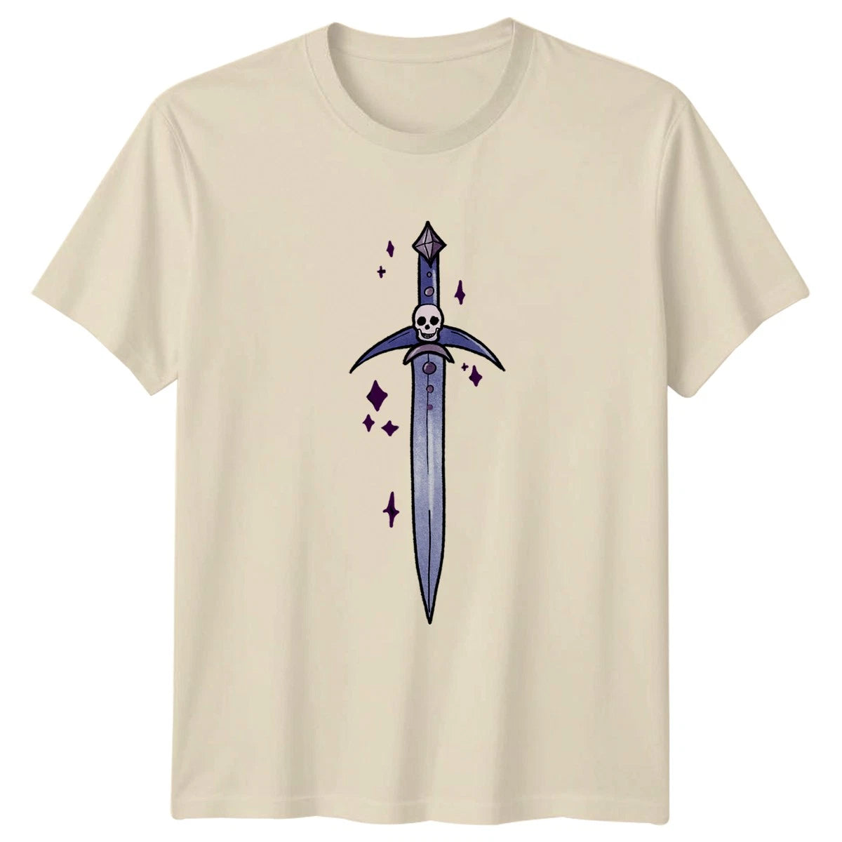 Mystical Skull Sword Magic Blade T-Shirt Gothic Skull Sword Fantasy Birthday
