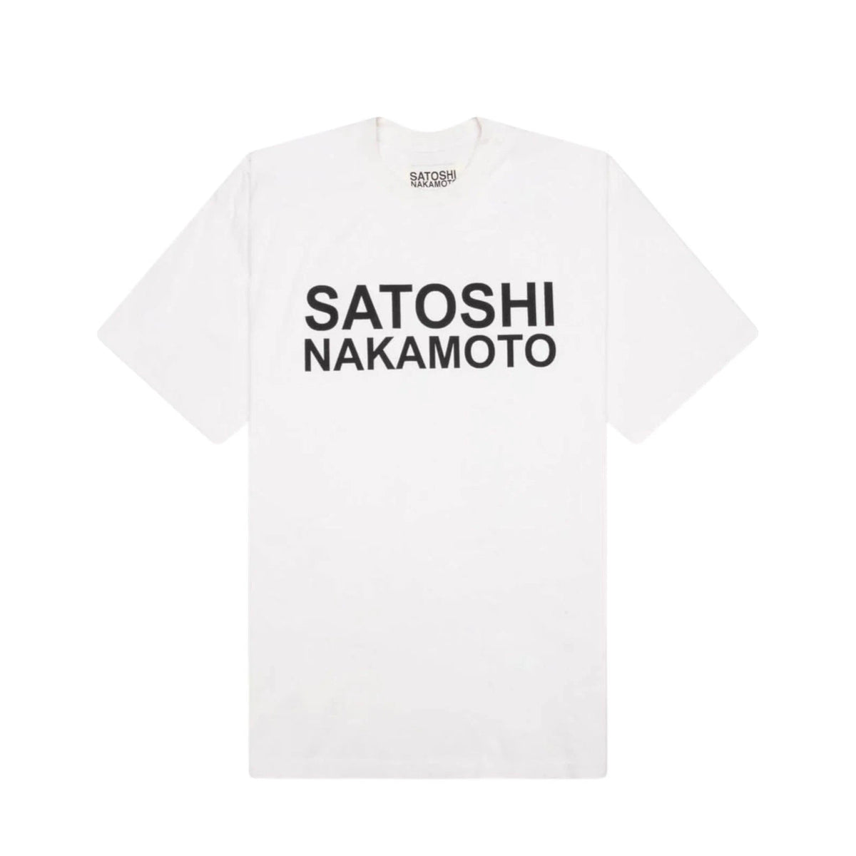 Size M Satoshi Nakamoto Basic Logo Tee "White"