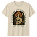 Mushrooms Grow From Dirt Skull Graphic Tee Unisex T-Shirt