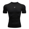 Hot Sale Gymshark Onyx VI Men's Seamless Shirt Black/Blue Compression