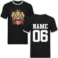 Personalised England Football 2026 Ringer T-Shirt Custom Name Number Fans Top