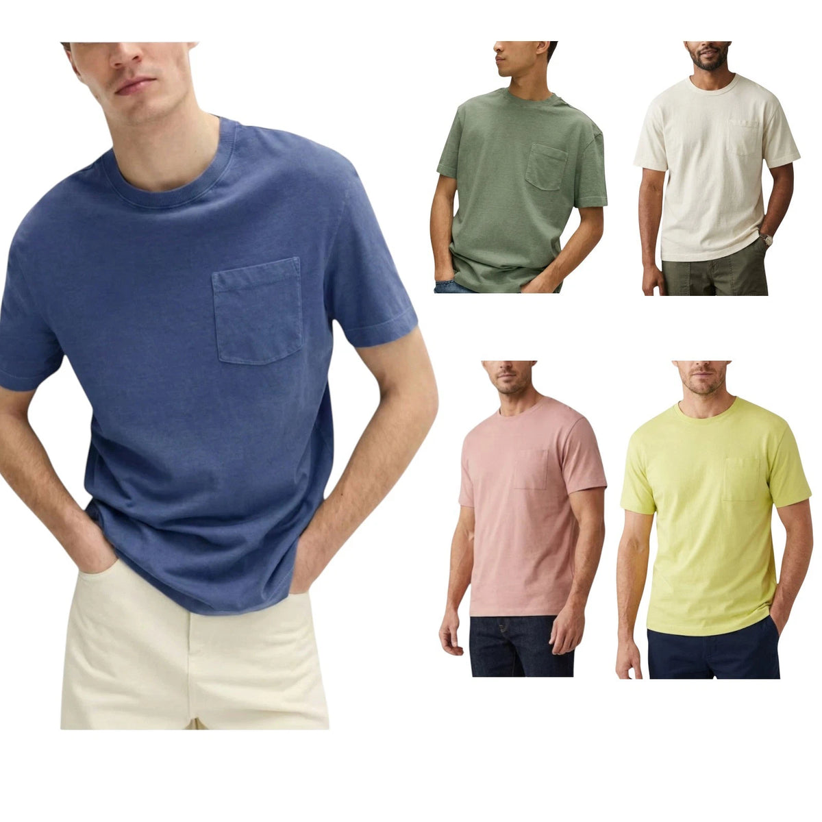 M&S Mens T Shirts Relax Fit Short Sleeve Pure Cotton Garment Dyed Oversized Top