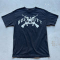 Y2K Hostility Graphic T-Shirt Size M Black