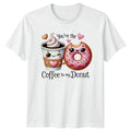 Coffee And Donut Kawaii Food Graphic Tee Unisex Top