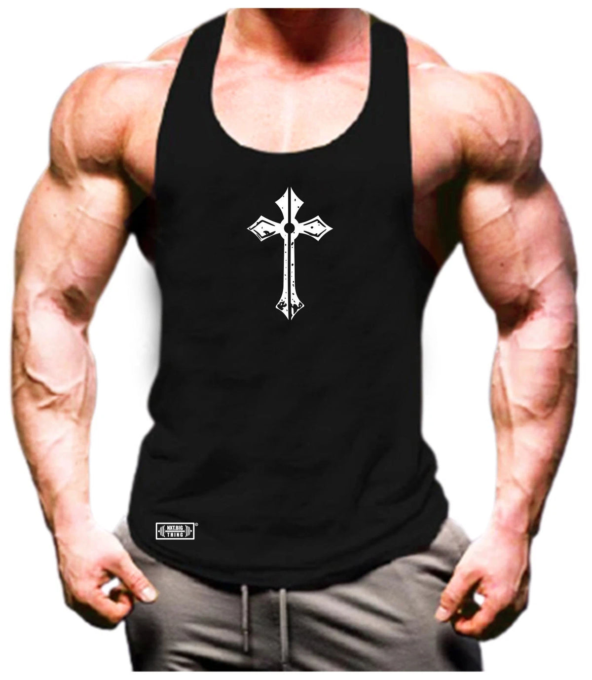 The Cross Vest Gym Clothing Bodybuilding Training Workout Exercise MMA Tank Top