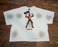 BNWT Loiter Action Figure Shirt 3xl White Camouflage Stud Crop Boxy Streetwear