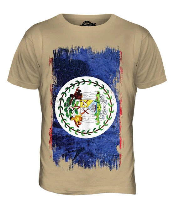 BELIZE GRUNGE FLAG MENS T SHIRT TEE SHIRT XS S M L XL 2XL 3XL 4XL 5XL