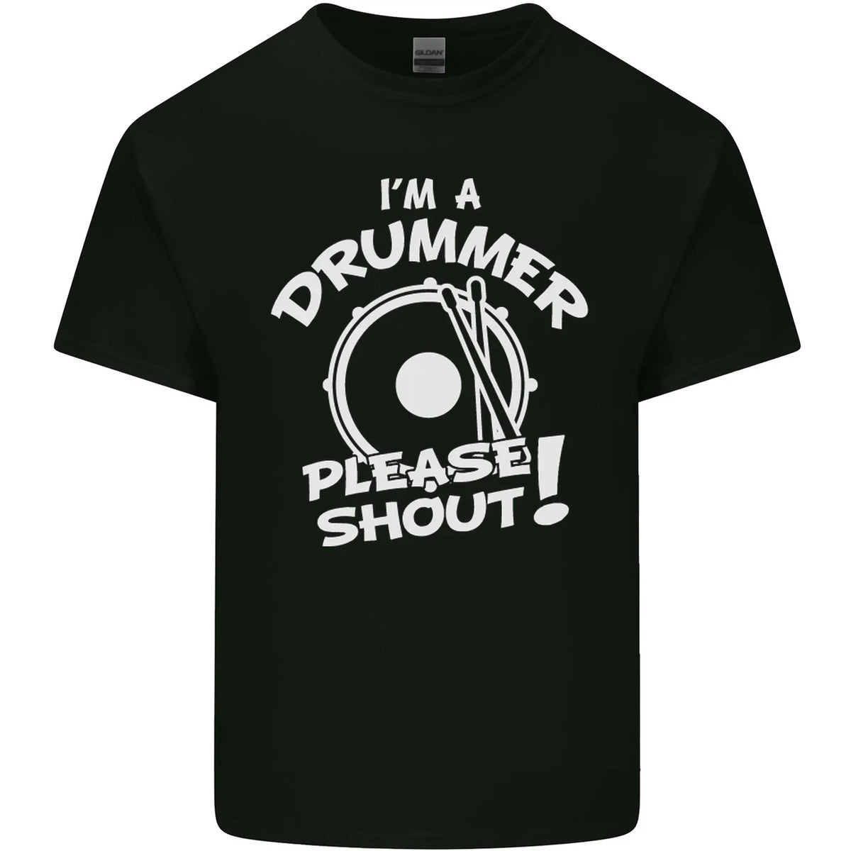 Drumming Im a Drummer Please Shout Funny Mens Light Cotton T-Shirt