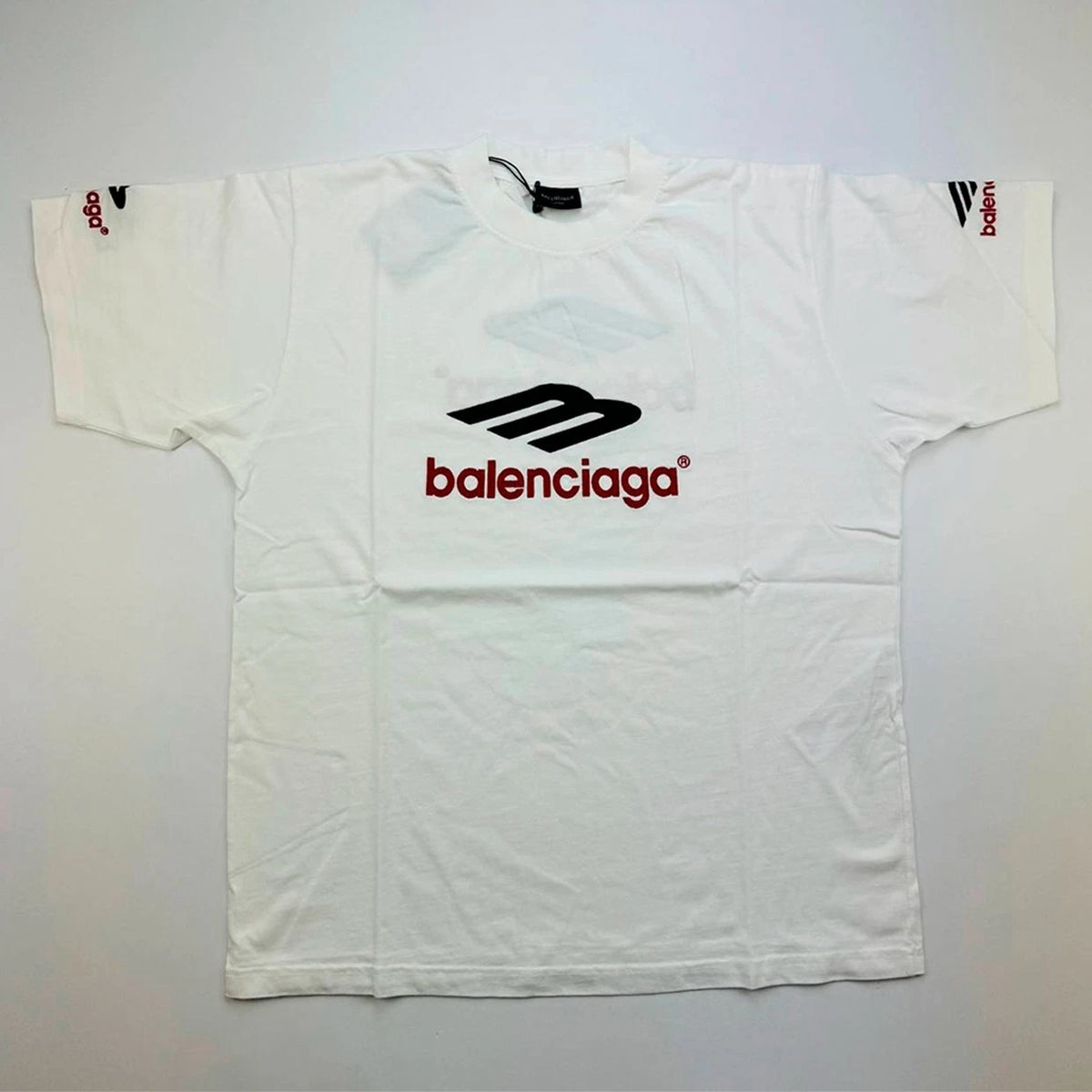Balenciaga 3B Sports Icon T-shirt White Cotton Oversized Size 2XL