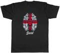 Personalised England Lion Mens Unisex T-Shirt Tee Gift