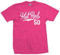 Hot Rod 50 Script T-Shirt | 1950 Custom Pickup Coupe Rat Race Car Jersey Tee