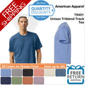 🔥 American Apparel Plain Blank Unisex Triblend Track Tee Up To 3XL TR401