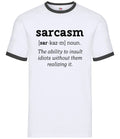 Sarcasm Definition - Mens Ringer - Sarcastic Funny Dictionary Hilarious