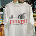 90s Maxell Rare White T-Shirt S
