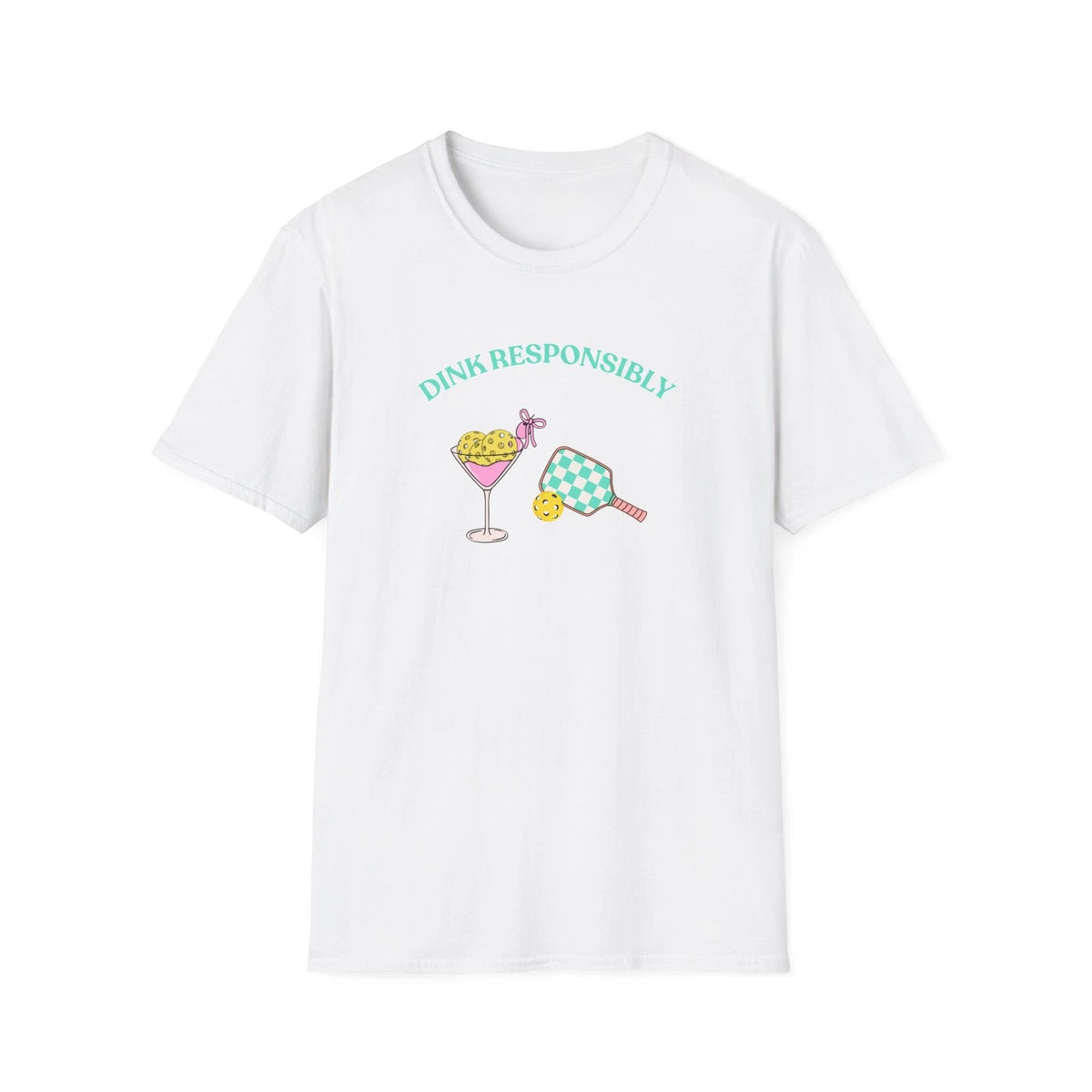 Dink Responsibly cocktail illustration T-Shirt | margarita palm lemon
