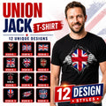 Union Jack T-Shirt | British Flag Patriotic UK Pride Tee | 12 Designs Options