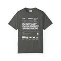 I'm Not Lazy I'm On Energy Saving Mode T-shirt | Funny Energy Diagram, Cotton