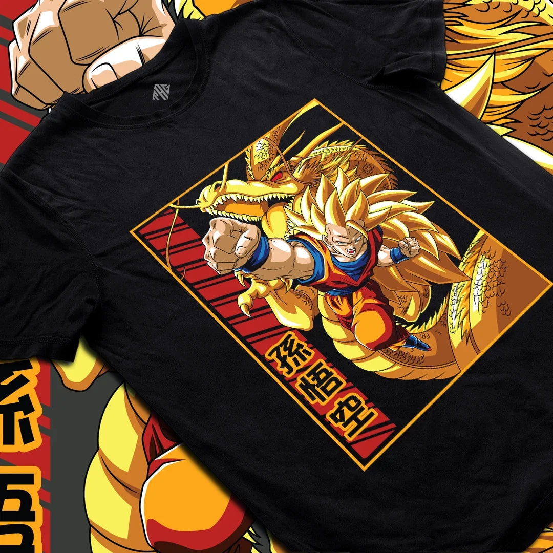Super Saiyan 3 T-Shirt SSJ3 Transformation Fan Art Tee
