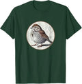 Song Sparrow T-Shirt Retro Bird Tee Design 10 Colors by Bird.Fan