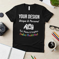 Personalised T Shirts Mens Womens Kids UK Any Text And Photo Custom Design Tee