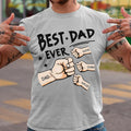 Best Dad Ever Shirt Custom Fist Bump Father’s Day Gift With Kids Names Tee