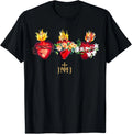 Three Sacred Hearts of Jesus Mary Joseph JMJ Catholic T-Shirt