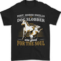 Dog & Horse Funny Quote Mens T-Shirt 100% Cotton