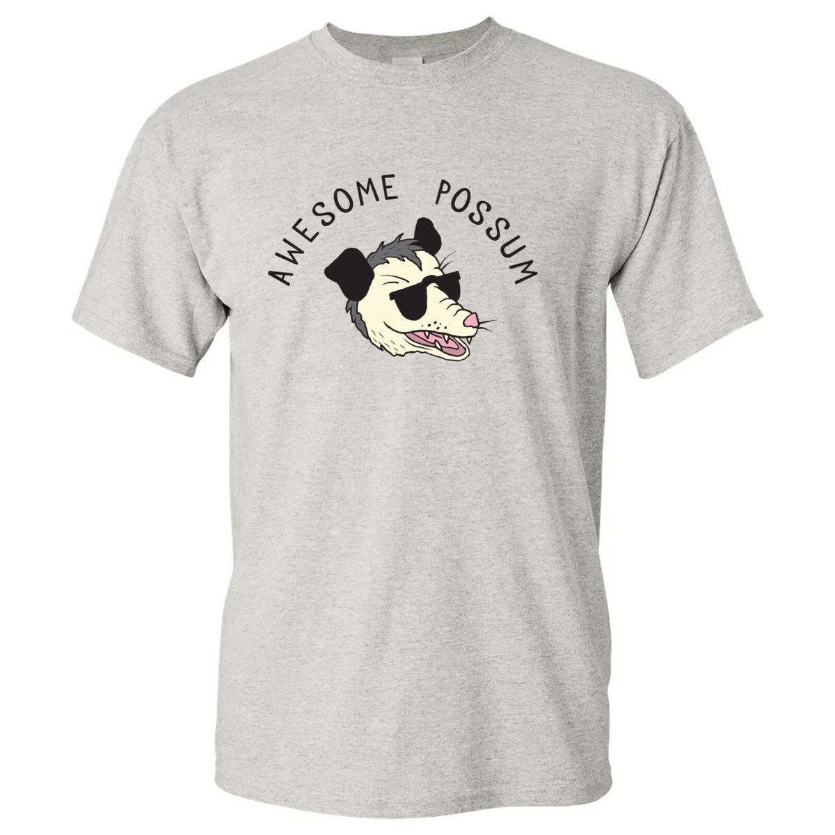 Awesome Possum - Funny Animal Dad Joke Cotton Short Sleeve T-Shirt