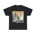 Unisex Adult T Shirt Art Deco Geometric Cityscape Minimalist Print Graphic Tee