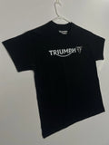 Triumph Motorcycle Logo-Badge-Emblem Biker Tee (New Condition) Black T-Shirt