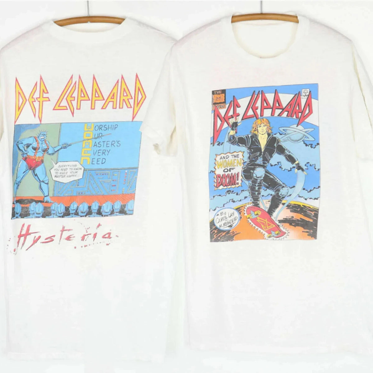Vintage 1987 Def Leppard Hysteria Women Of Doom Tour Concert Rock Band T-Shirt