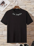 Mens LOS ANGELES T-Shirt Round Neck Soft Regular Casual All Occasions 8 COLOURS