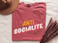 Antisocialite Graphic T-shirt, Funny Quote Gift for Birthday, Sarcastic Shirt