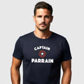 T-Shirt Man short Sleeve Captain Godfather Color Navy Blue
