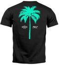 Mens Palm Tree Print Cotton Fabric Graphic Print Summer T-Shirt