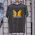 Personalised Butterfly Custom Name T-Shirt Monarch Design Elegant Gift