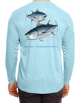 Salt Addiction microfiber Albacore Tuna fishing long sleeve life t shirt 30+ uv