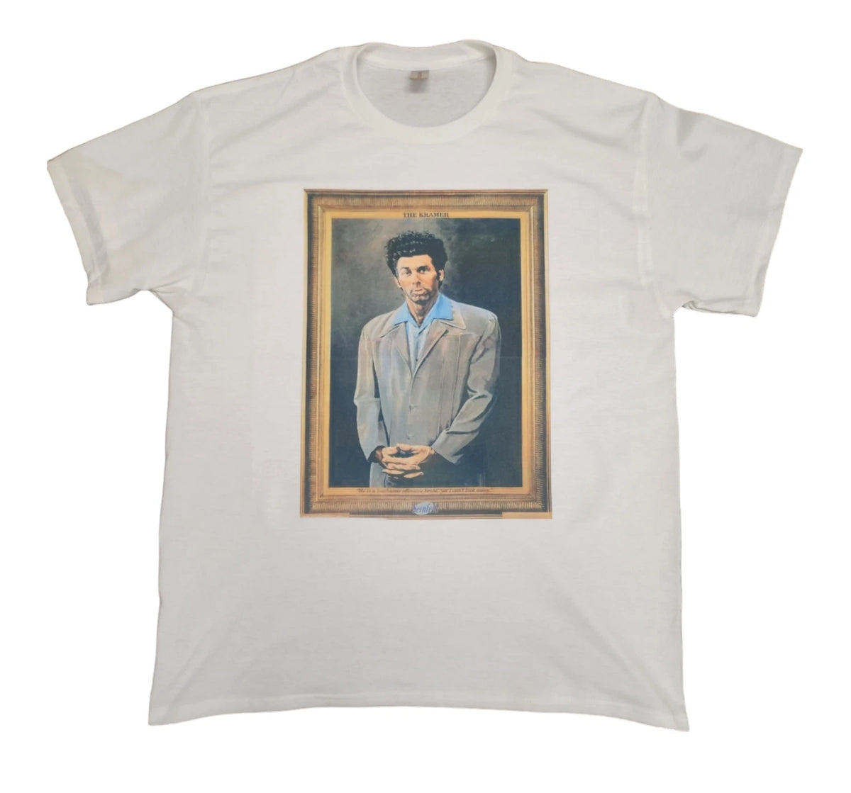 Men's The Kramer White T-shirt Seinfeld Funny Unisex Soft Style Retro Vintage