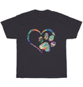 Animal Rescue Dog Paw Print Tie Dye Rainbow Dogs Pet Animal Lover T-Shirt Unisex