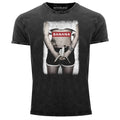 Men's Vintage Shirt Photo Print Banana Print Print Shirt Tattoo Girl T-Shirt