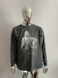 Kurt Cobain Gray Graphic Long Sleeve T-Shirt Size S/M