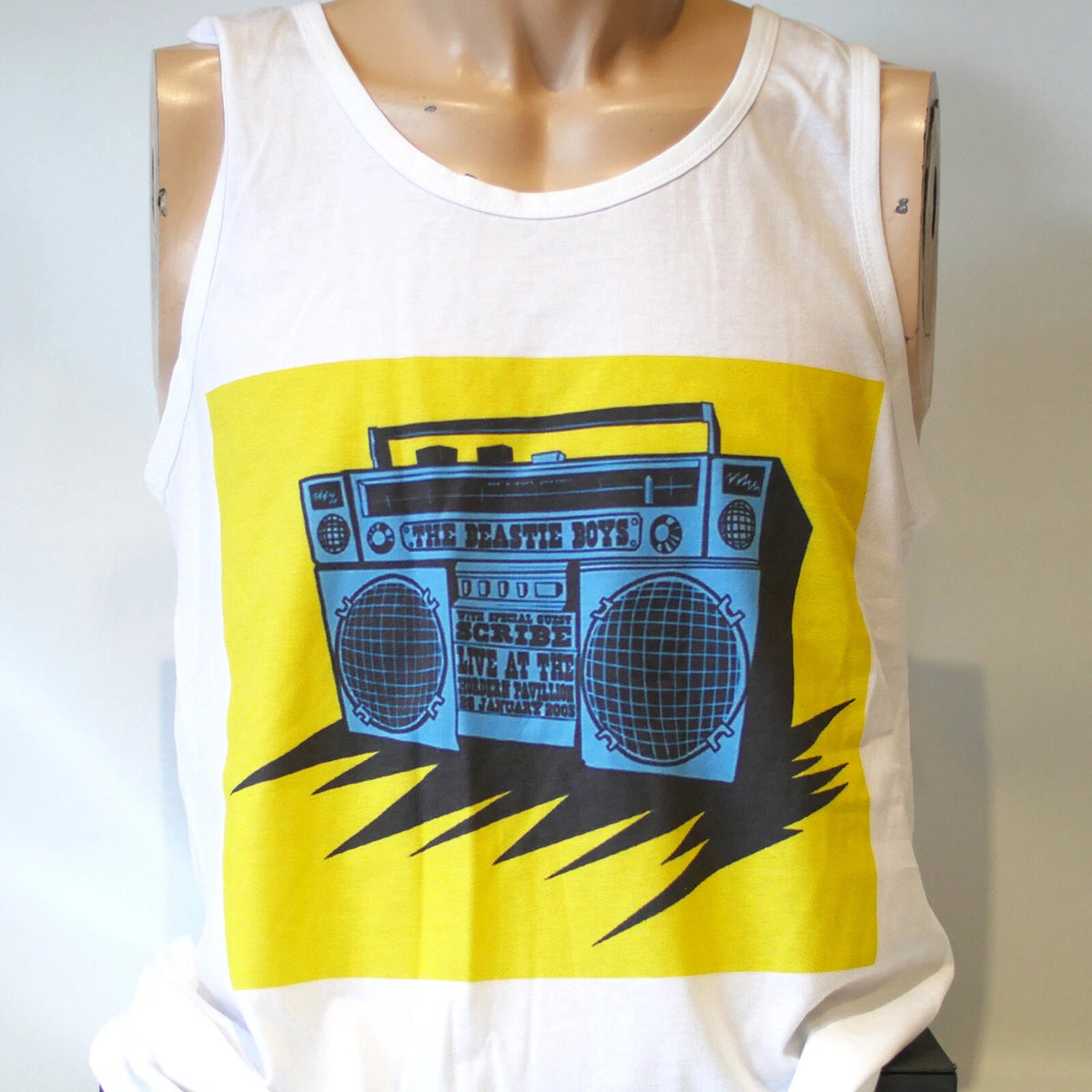 Beastie Boys Hip Hop Rock T-shirt Sleeveless Vest Top White Unisex S-2XL