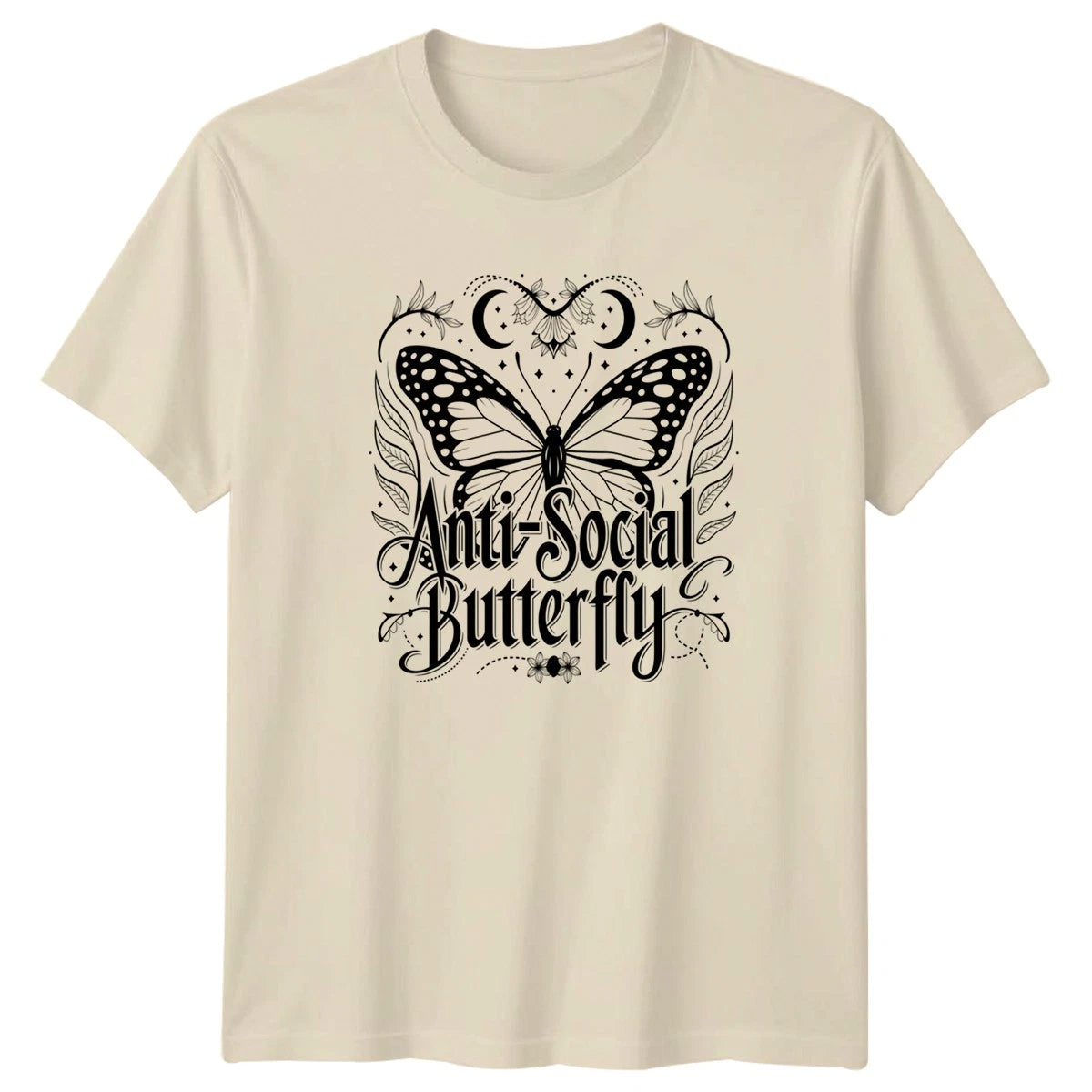 Anti Social Butterfly T-Shirt Introvert Humor Nature Lifestyle Birthday Gift