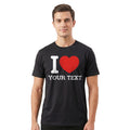 I Love Custom Text T-Shirt Personalised Name Valentines Day Anniversary Tee